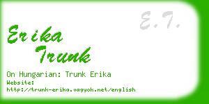 erika trunk business card